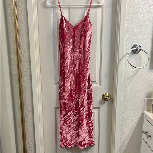 Paul & Joe Pink Velvet Slip Dress size 36 US small EUC - Picture 1 of 7